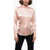 Co.Go Silk Fittet Shirt With Side Slit Pink