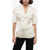 Jil Sander Short-Sleeved Satin Blouse With Sailor Collar White