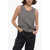 Jil Sander Crew Neck Flax Blend Tank Top Brown