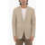 CORNELIANI Side Vents Notch Lapel Gate 2-Button Blazer Beige