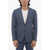 CORNELIANI Cc Collection Peak Lapel Linen And Virgin Wool Reward 2-Butt Blue