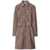 Burberry Burberry Check Wool Blend Chemisier Dress Beige