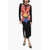 Alexander McQueen Knitted Cut-Out Sheath Dress With Jacquard Floral Pattern Black