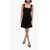 Jil Sander Side Split Satin Sheath Dress With Inner Petticoat Black