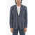 CORNELIANI Cc Collection Striped Stretch Cotton Right 2-Button Blazer Blue