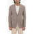 CORNELIANI Cc Collection Linen Blend Side Vents Notch Lapel 2-Button Bl Brown