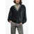 Fabiana Filippi Velvet Bomber With Knitted Ribbed Trims Green