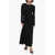 Prada Draped Viscose Dress With Front Split Black