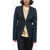 Jil Sander Viscose Slim Fit Blazer With Peak Lapel Blue