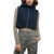 Max Mara Wool Hooded Tiglio Vest With Frontal Zip Blue