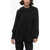 Jil Sander Nylon Tuxedo Shirt With Ruffled Collar Black