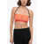 COURRÈGES Gradient Effect Bandeau Crop Top Orange