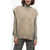 Maison Margiela Mm4 Alpaca Wool Stole With Side Slits Beige