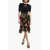 Balenciaga Silk-Blended Dress With Floral Pattern Black