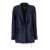 FEDERICA TOSI Blue Single-Breasted Sequin Jacket In Tech Fabric Woman BLUE