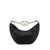 Valentino Garavani Valentino Garavani Black Leather Moon Shoulder Bag Black