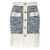 Balmain Balmain Fringed Tweed Skirt BLUE