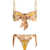 ZIMMERMANN WYLIE SCARF TIE BIKINI MUSTARD FLORAL