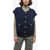 DSQUARED2 Sleeveless Cardigan With Jewel Buttons Blue