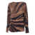 Alberta Ferretti JERSEY SWEATER WITH DRAPING Brown