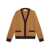 Gucci Gucci Web Motif Wool Cardigan Brown