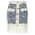 Balmain Balmain Fringed Tweed Skirt BLUE