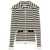 Liu Jo Liu Jo Black And White Striped Cardigan With Zip And Pockets Black