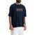 MAISON KITSUNÉ Oversized T-Shirt With Gradient Logo NAVY