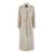 Pinko 'Cornice' Beige Long Single-Breasted Coat In Wool And Cotton Blend Woman Beige