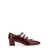 CAREL PARIS 'Kina' Bordeaux Mary Janes With Straps And Block Heel In Patent Leather Woman Red