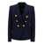 Balmain Blue Double-Breasted Jacket With Jewel Buttons In Wool Woman BLUE