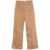 Liu Jo Liu Jo Beige Cotton Pants With Rhinestones Beige