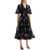 ZIMMERMANN Floral Pleated Midi Dress BLACK IRIS FLORAL