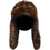 Kangol Trapper hat with animal print Brown