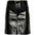 TWINSET Black Mini-Skirt With Oval T Belt In Eco Leather Woman Black