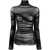 MUGLER Mugler Draped Mesh Top Black