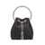 Jimmy Choo 'Bon Bon' Mini Black Handbag With Metal Crystal Bracelet Handle In Satin Fabbric Woman Black