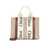 Chloe Chloé White And Brown Raffia And Leather Woody Tote Bag WHITE - BROWN 1