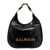 Balmain Balmain Large Hobo 1945 Shoulder Bag In Calf Leather With Front Logo Black