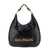 Balmain 'Hobo 1945 Soft' Black Shoulder Bag With Logo Detail In Wrinkled Effect Leather Woman Black