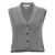 Thom Browne Thom Browne 'Baby Cable Cropped' Vest GRAY