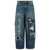 Ganni Ganni Wide-Leg Vintage Effect Cotton Jeans BLUE