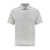 Brunello Cucinelli Brunello Cucinelli Grey Silk Polo Shirt PERLA+OFF WHITE