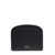 A.P.C. A.P.C Woman'S Demi Lune Black Leather Card Holder With Logo Black