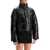 COURRÈGES Padded Vinyl Jacket For Stylish BLACK