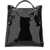 MSGM Leather Tote Bag BLACK