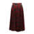 Burberry Pleated wool blend skirt Red