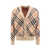 Burberry Wool and mohair cardigan with Check motif Beige