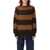 YMC Stripes shetland sweater Brown