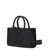 Tory Burch 'Mini Ella' Black Tote Bag With Embossed Logo In Eco-Leather Woman Black